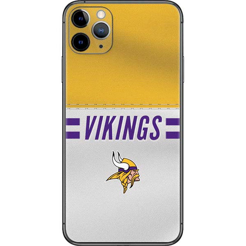 NFL Minnesota Vikings White Striped iPhone 11 Pro Max Skin