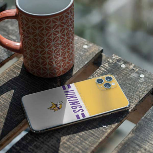 NFL Minnesota Vikings White Striped iPhone 11 Pro Max Skin