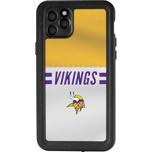 NFL Minnesota Vikings White Striped iPhone 11 Pro Max Waterproof Case