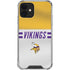 NFL Minnesota Vikings White Striped iPhone 12 Clear Case