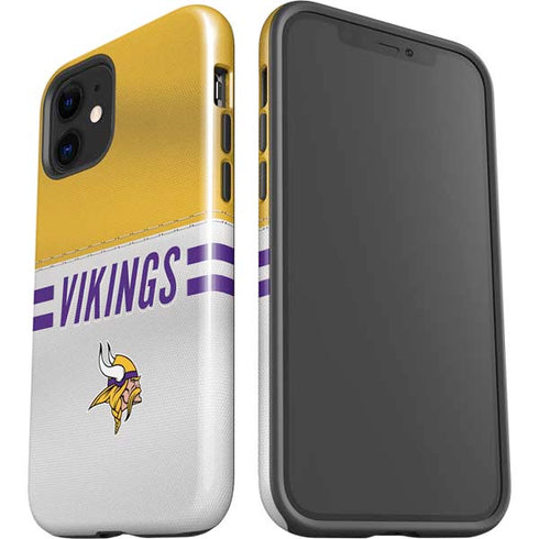 NFL Minnesota Vikings White Striped iPhone 12 Impact Case