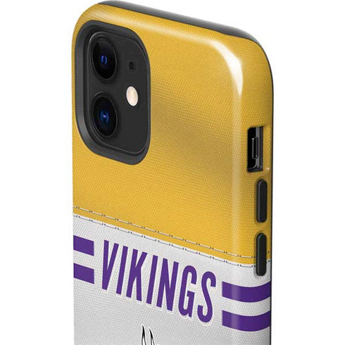NFL Minnesota Vikings White Striped iPhone 12 Mini Impact Case