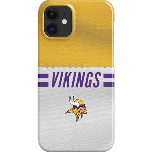 NFL Minnesota Vikings White Striped iPhone 12 Mini Lite Case