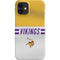NFL Minnesota Vikings White Striped iPhone 12 Mini Lite Case