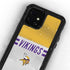 NFL Minnesota Vikings White Striped iPhone 12 Mini Waterproof Case