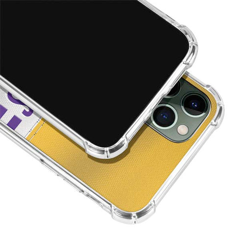 NFL Minnesota Vikings White Striped iPhone 12 Pro Clear Case