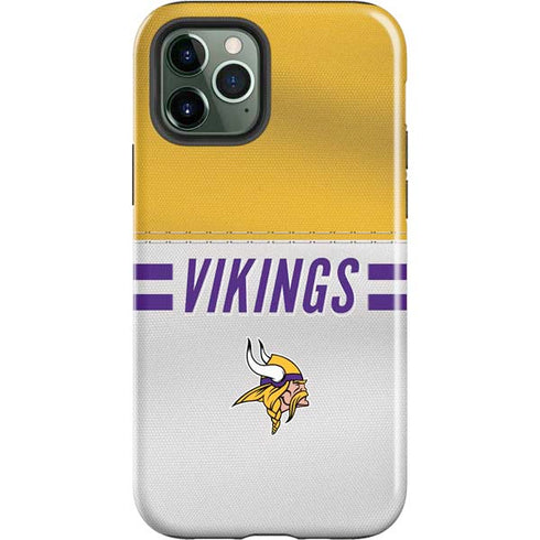 NFL Minnesota Vikings White Striped iPhone 12 Pro Impact Case