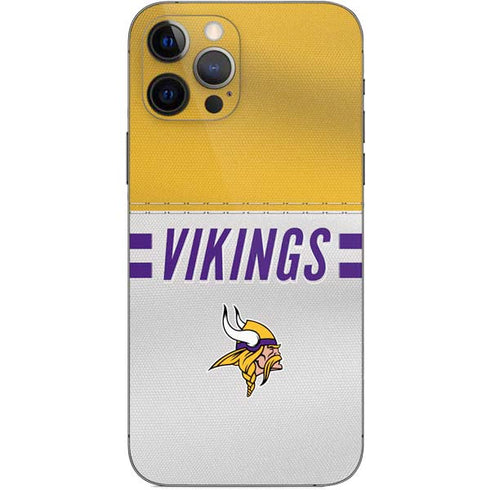 NFL Minnesota Vikings White Striped iPhone 12 Pro Skin