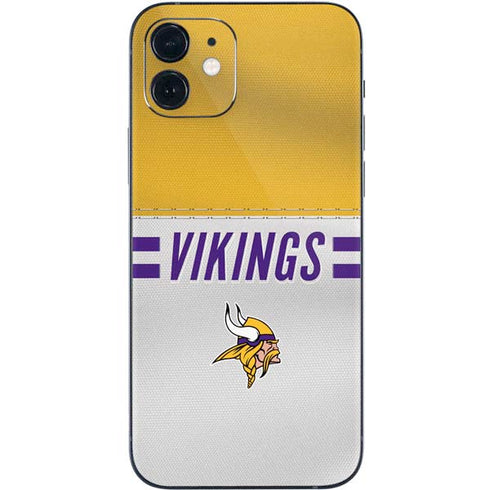 NFL Minnesota Vikings White Striped iPhone 12 Skin