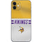 NFL Minnesota Vikings White Striped iPhone 12 Skin