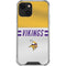 NFL Minnesota Vikings White Striped iPhone 13 Mini Clear Case