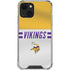 NFL Minnesota Vikings White Striped iPhone 13 Mini Clear Case