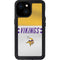 NFL Minnesota Vikings White Striped iPhone 13 Mini Waterproof Case