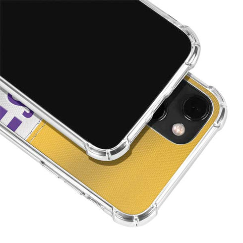 NFL Minnesota Vikings White Striped iPhone 14 Clear Case