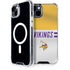 NFL Minnesota Vikings White Striped iPhone 15 Plus MagSafe Case