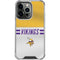 NFL Minnesota Vikings White Striped iPhone 15 Pro Clear Case
