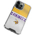 NFL Minnesota Vikings White Striped iPhone 15 Pro Clear Case