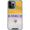 NFL Minnesota Vikings White Striped iPhone 14 Pro Max Clear Case