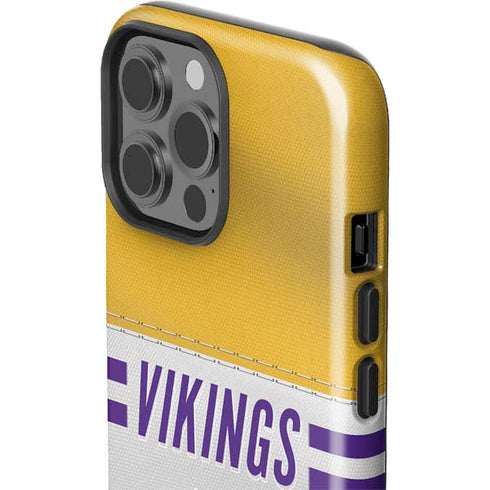 NFL Minnesota Vikings White Striped iPhone 15 Pro Max Impact Case