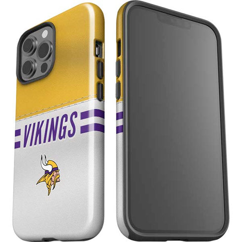 NFL Minnesota Vikings White Striped iPhone 15 Pro Max Impact Case