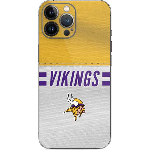 NFL Minnesota Vikings White Striped iPhone 14 Pro Max Skin