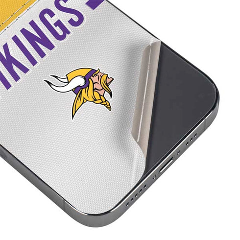 NFL Minnesota Vikings White Striped iPhone 14 Pro Max Skin