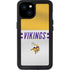 NFL Minnesota Vikings White Striped iPhone 15 Plus Waterproof Case