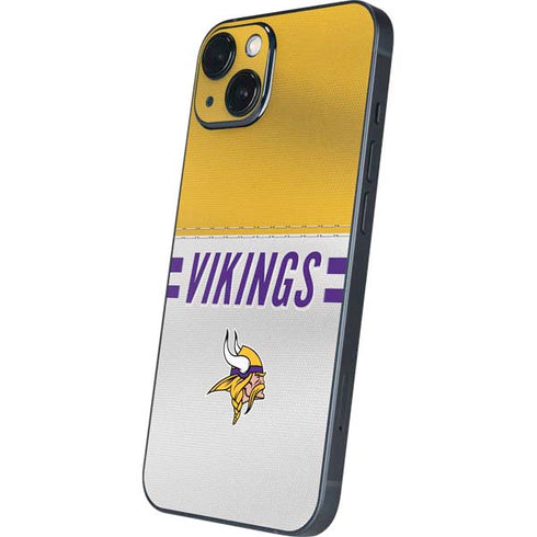 NFL Minnesota Vikings White Striped iPhone 15 Skin