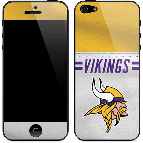 NFL Minnesota Vikings White Striped iPhone 5/5s/5SE Skin