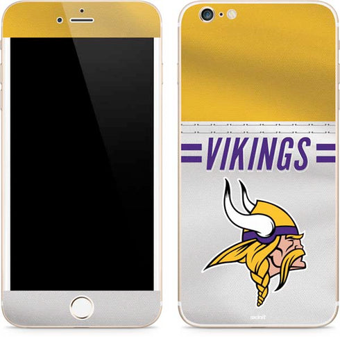 NFL Minnesota Vikings White Striped iPhone 6/6s Plus Skin