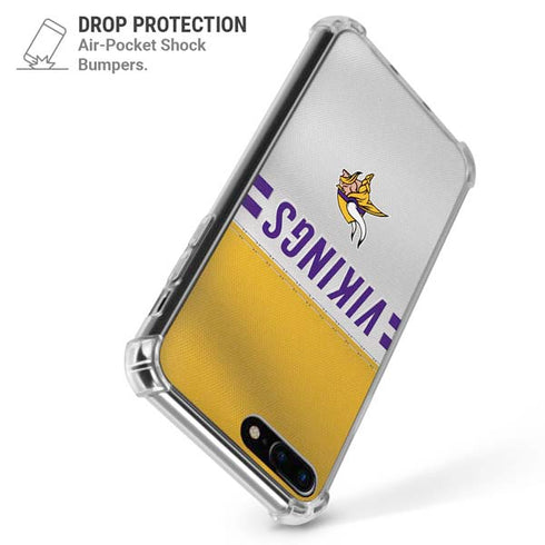 NFL Minnesota Vikings White Striped iPhone 7/8 Plus Clear Case