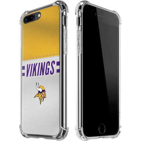 NFL Minnesota Vikings White Striped iPhone 7/8 Plus Clear Case