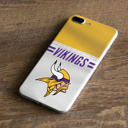 NFL Minnesota Vikings White Striped iPhone 7 Plus Skin