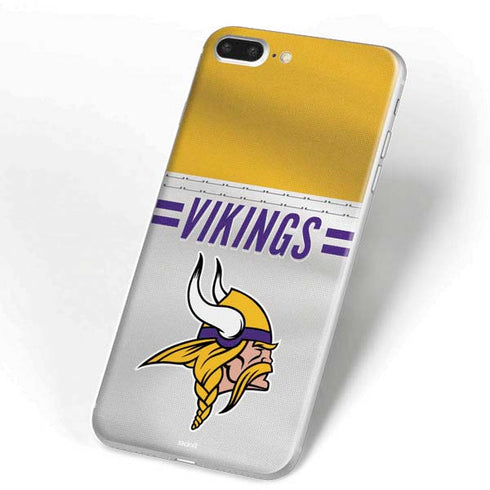 NFL Minnesota Vikings White Striped iPhone 7 Plus Skin