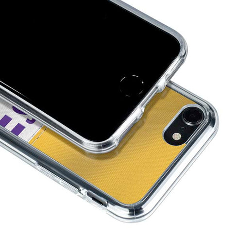 NFL Minnesota Vikings White Striped iPhone SE (2nd & 3rd Gen) Clear Case