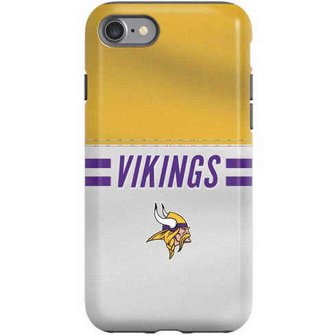 NFL Minnesota Vikings White Striped iPhone SE (2nd & 3rd Gen) Pro Case