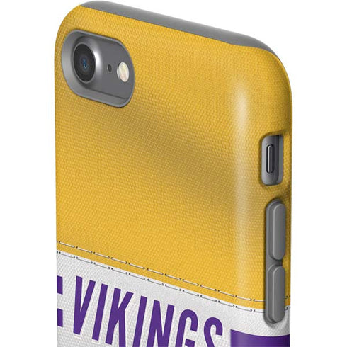 NFL Minnesota Vikings White Striped iPhone SE (2nd & 3rd Gen) Pro Case