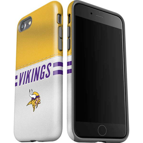 NFL Minnesota Vikings White Striped iPhone SE (2nd & 3rd Gen) Pro Case
