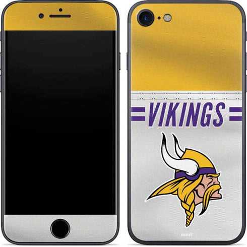 NFL Minnesota Vikings White Striped iPhone SE (2nd & 3rd Gen) Skin