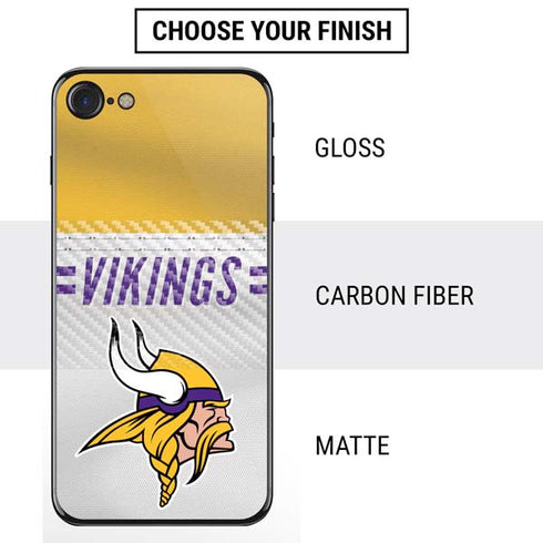 NFL Minnesota Vikings White Striped iPhone SE (2nd & 3rd Gen) Skin