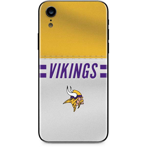 NFL Minnesota Vikings White Striped iPhone XR Skin