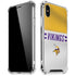 NFL Minnesota Vikings White Striped iPhone XS Max Clear Case