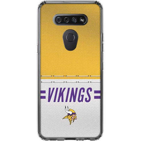 NFL Minnesota Vikings White Striped LG K51/Q51 Clear Case