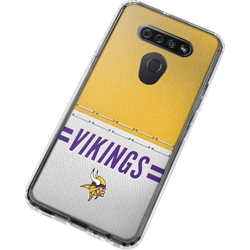 NFL Minnesota Vikings White Striped LG K51/Q51 Clear Case