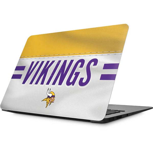 NFL Minnesota Vikings White Striped Apple MacBook Skin