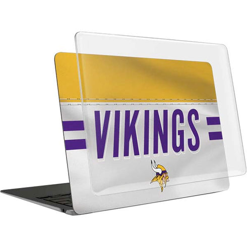 NFL Minnesota Vikings White Striped MacBook Air 13in M1 (2021) Case plus Skin