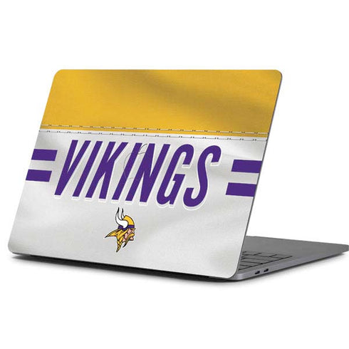 NFL Minnesota Vikings White Striped Apple MacBook Pro 13-inch Skin