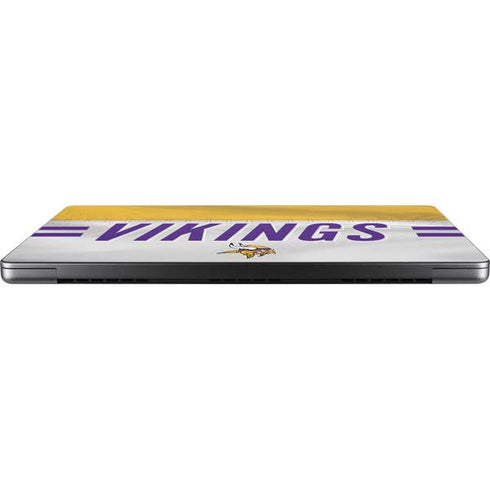 NFL Minnesota Vikings White Striped MacBook Pro 14in (2021-24) Skin