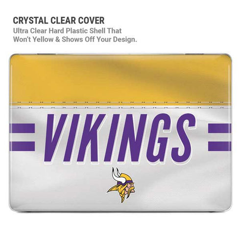 NFL Minnesota Vikings White Striped MacBook Pro 16in (2021-25) Case plus Skin