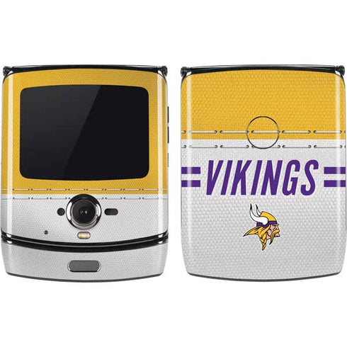 NFL Minnesota Vikings White Striped Motorola RAZR Skin